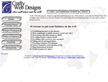 Tablet Screenshot of craftywebdesigns.com